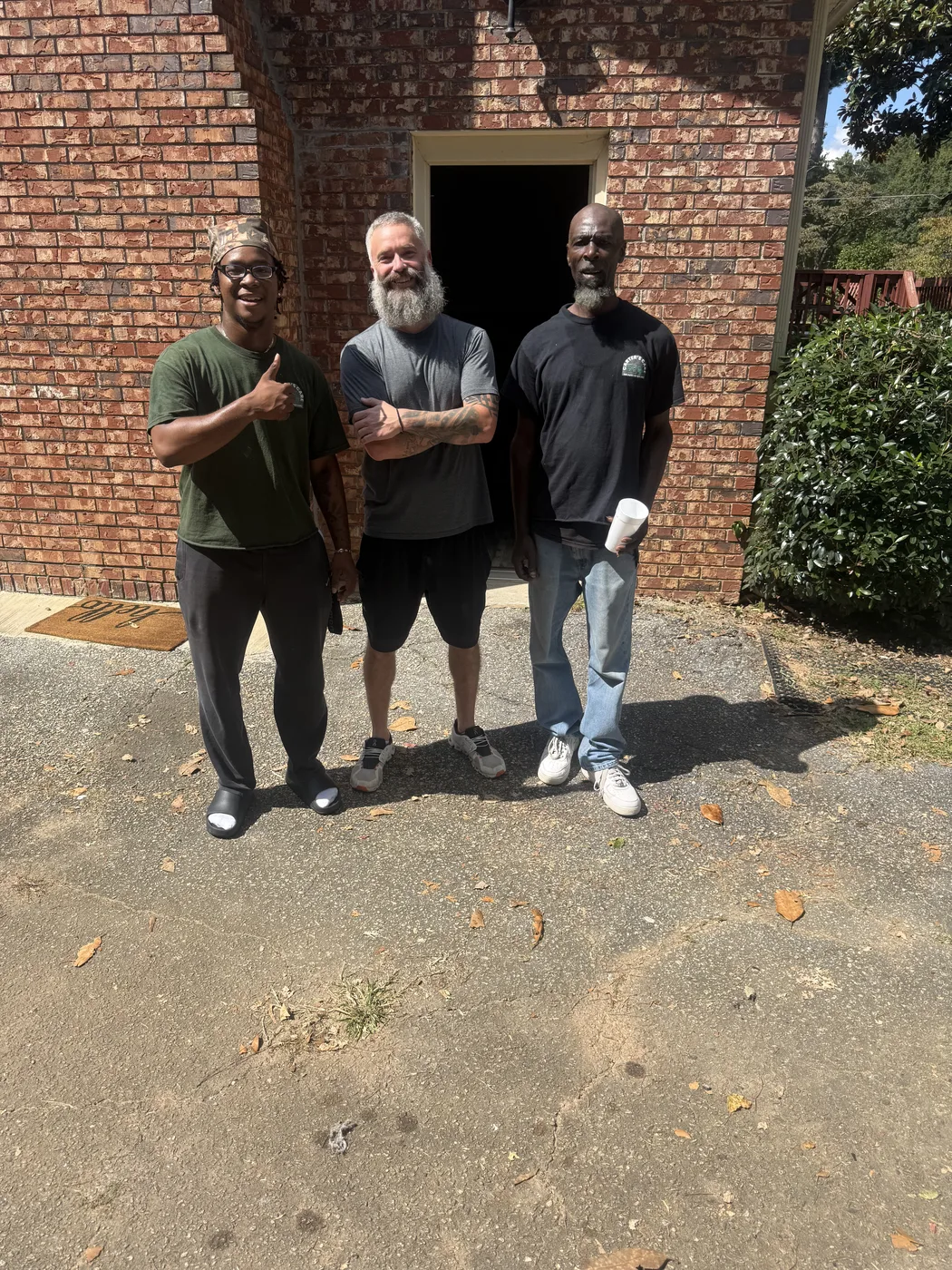 Three Carter's Moving crew members on a residential moving job in Greenville, South Carolina